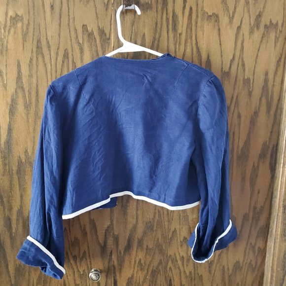 Vintage Sailor-Inspired Navy Blue Jacket - Picture 2 of 2